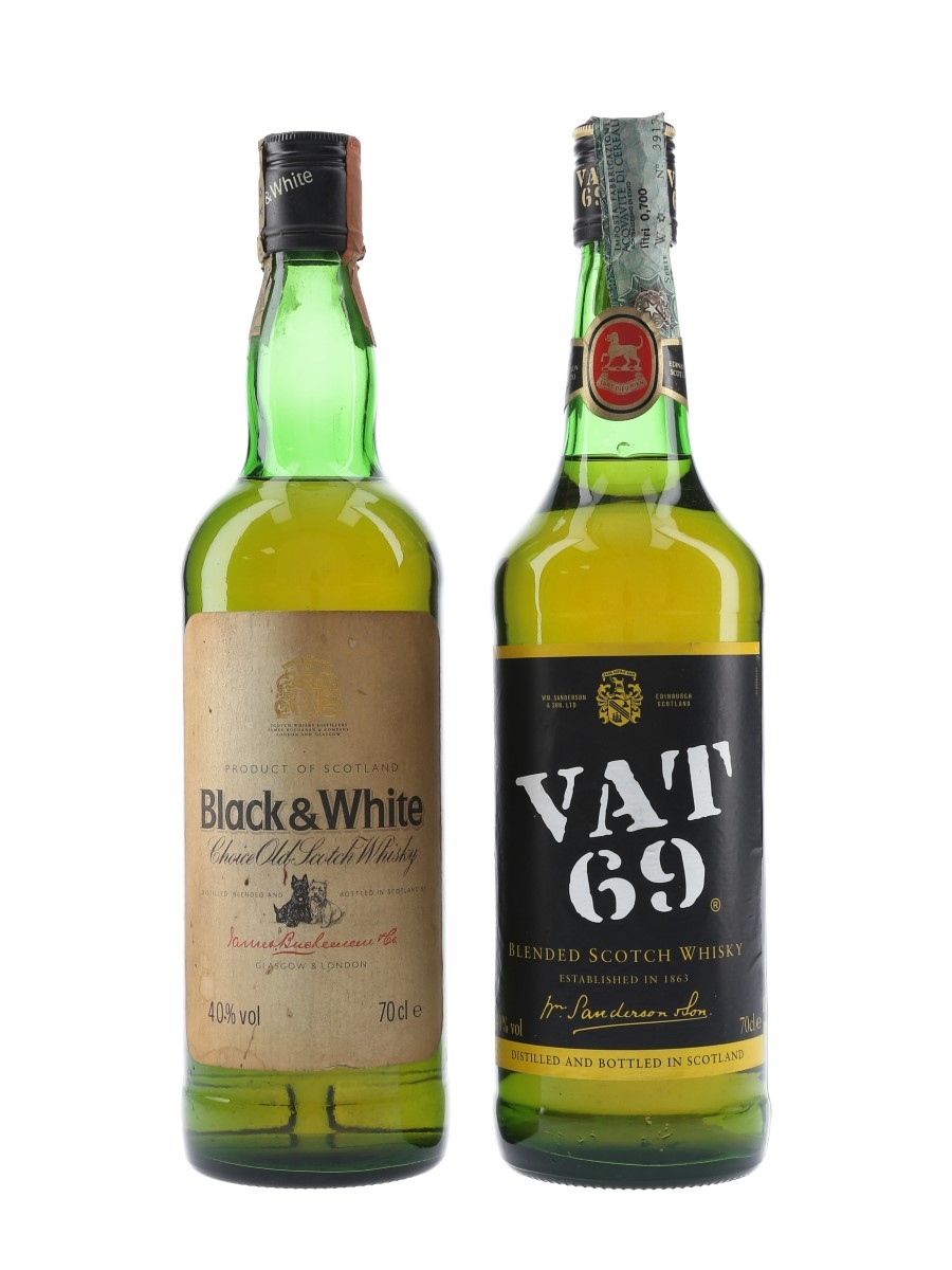 Black & White & Vat 69 Bottled 1990s 2 x 70cl / 40%