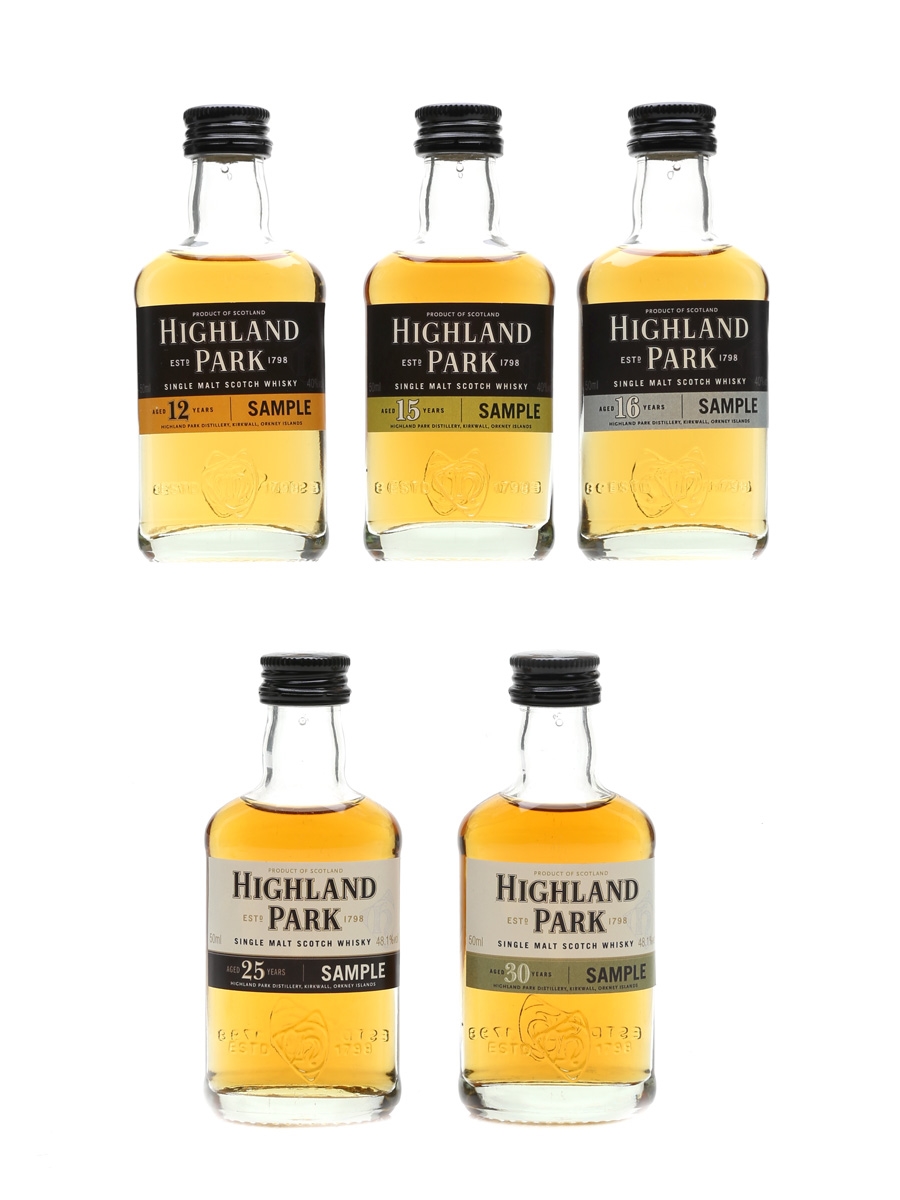 Highland Park Sample Selection 12, 15, 16, 25 & 30 Year Old 5 x 5cl