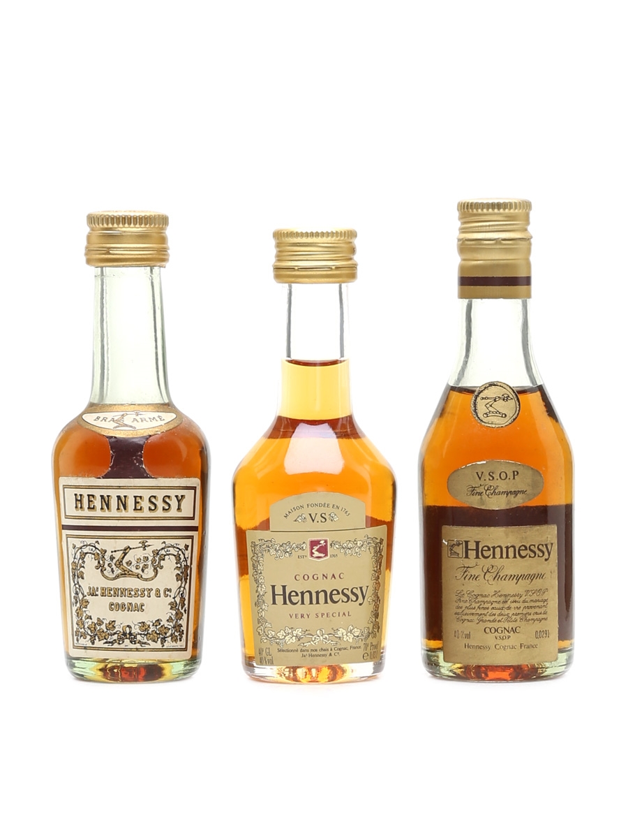 Hennessy Bras Arme, VS & VSOP  3 x 2.9cl-3cl / 40%