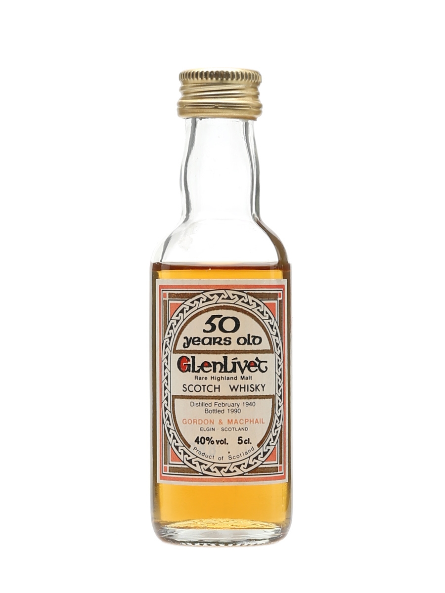 Glenlivet 1940 - 50 Year Old Bottled 1990 - Gordon & MacPhail 5cl / 40%