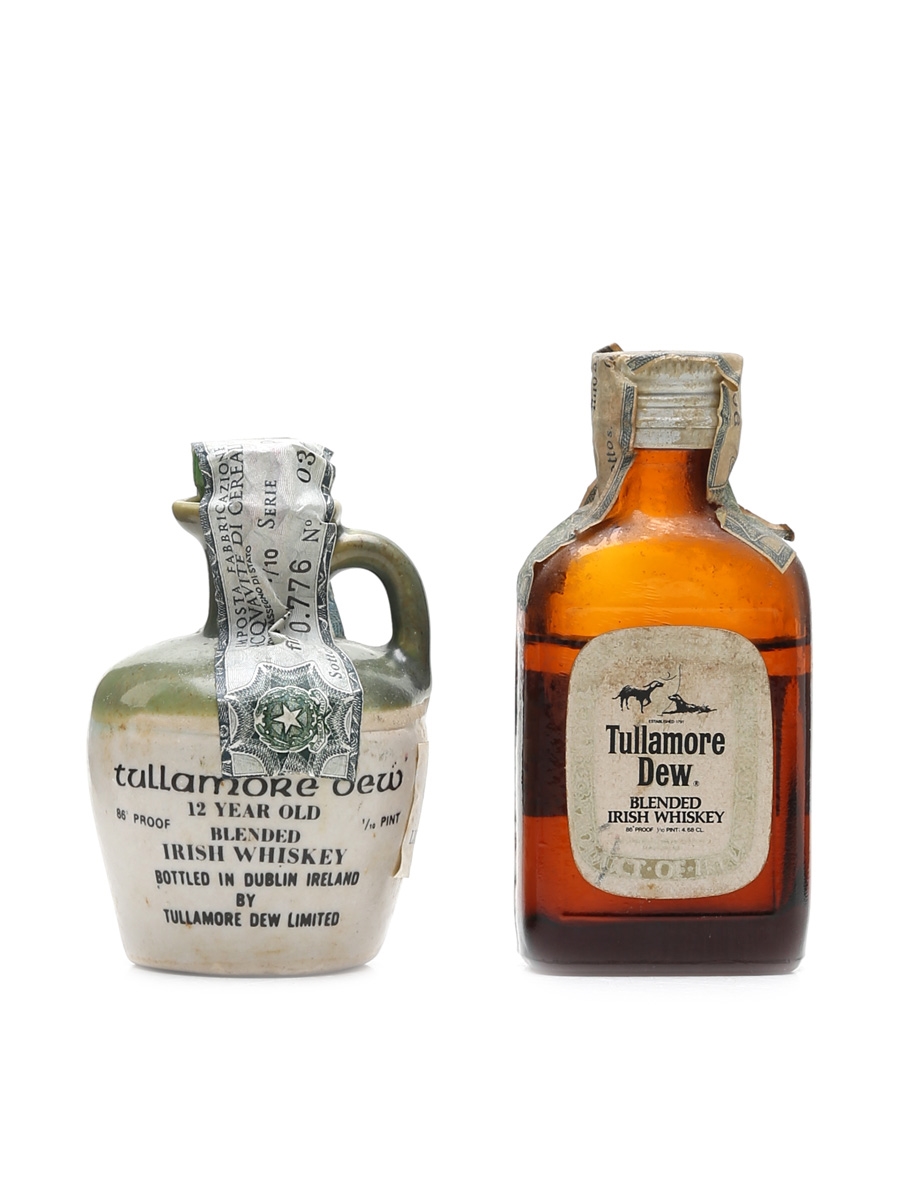 Tullamore Dew Bottled 1960s-1970s 2 x 4.68cl