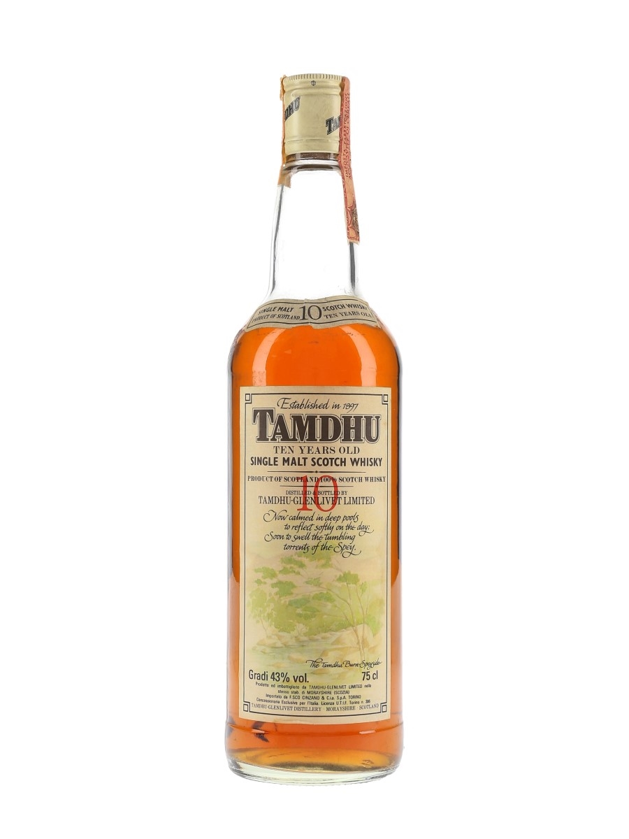 Tamdhu 10 Year Old Bottled 1980s - Cinzano 75cl / 43%