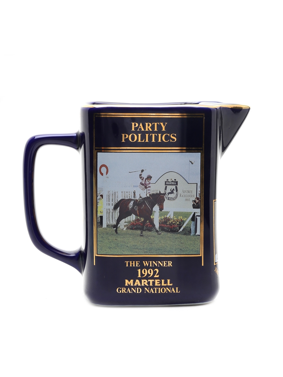 Martell Grand National Water Jug 1992 Party Politics 15cm x 17cm x 8cm