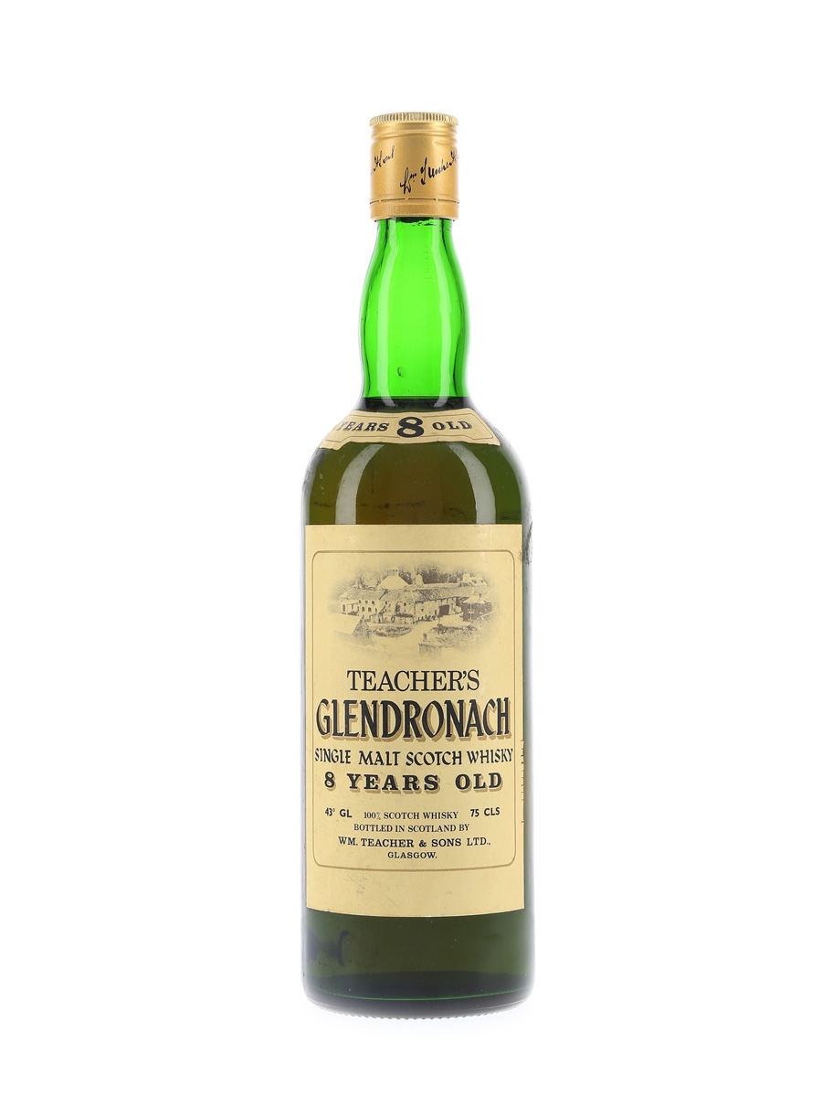 Glendronach 8 Year Old Bottled 1970s - Wm Teacher's 75cl / 43%