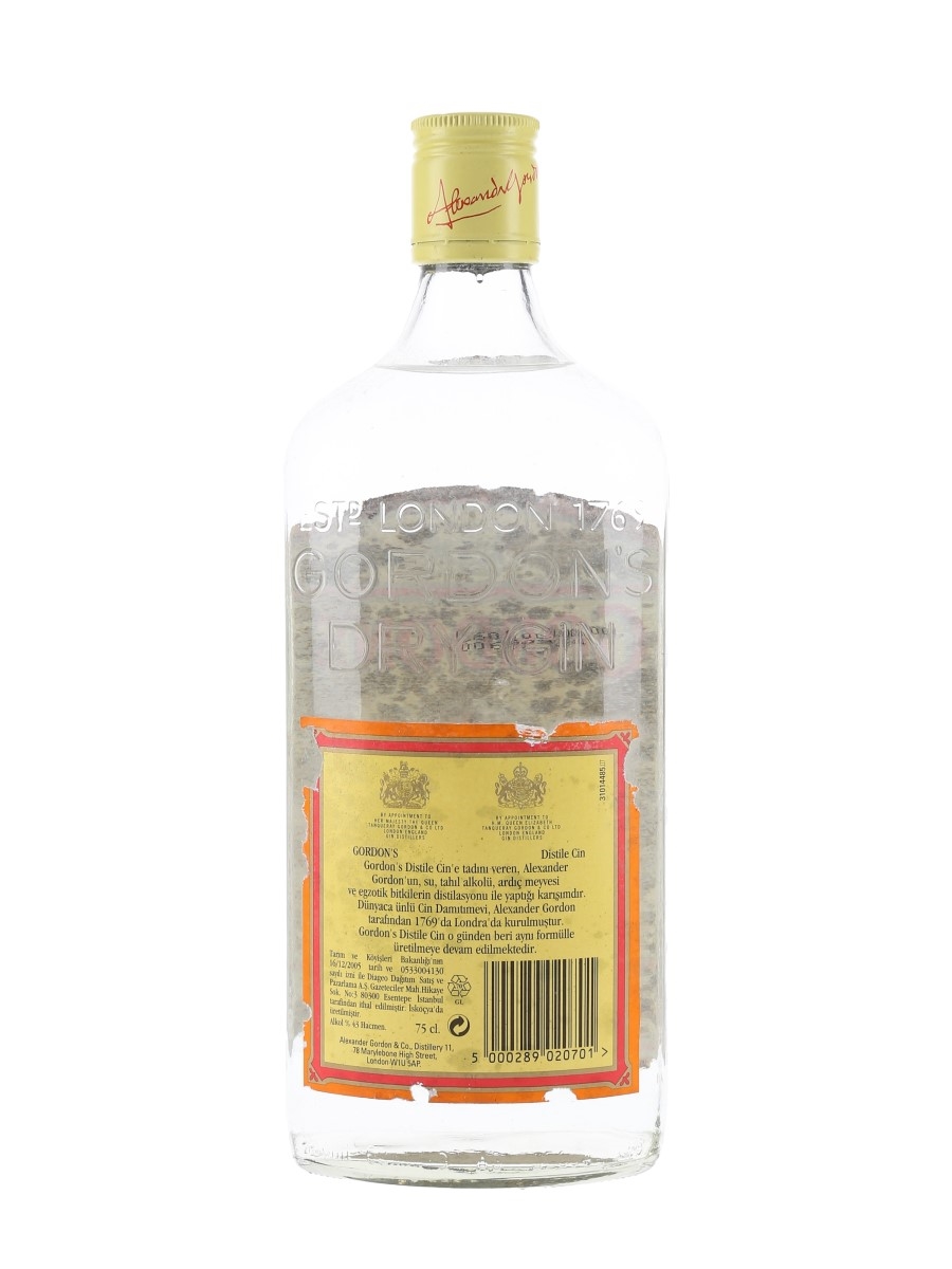 Vintage Gordon's Distilled London Dry Gin Bottle, 1950s