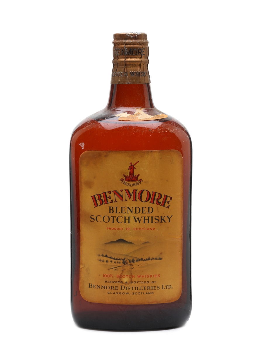 Benmore Blended Scotch Whisky Spring Cap Bottled 1950s 75cl
