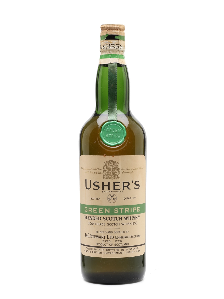 Usher's Green Stripe Bottled 1960s 75cl