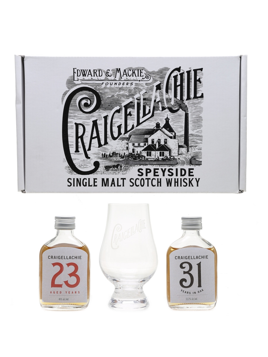 Craigellachie Sample Set 23 Year Old, 31 Year Old & Tasting Glass 2 x 5cl