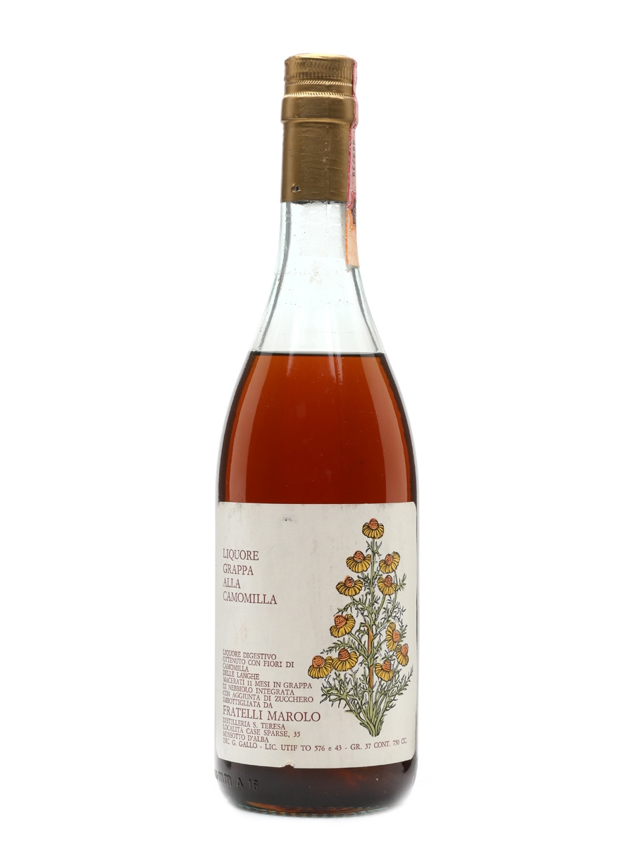 Marolo Liquore Grappa Alla Camomilla Bottled 1980s 75cl / 37%