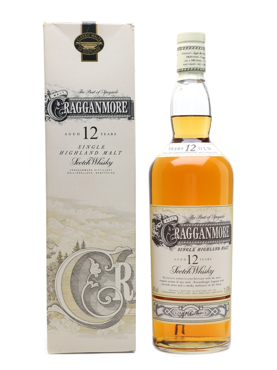 Cragganmore 12 Year Old Bottled 1990s 100cl / 40%