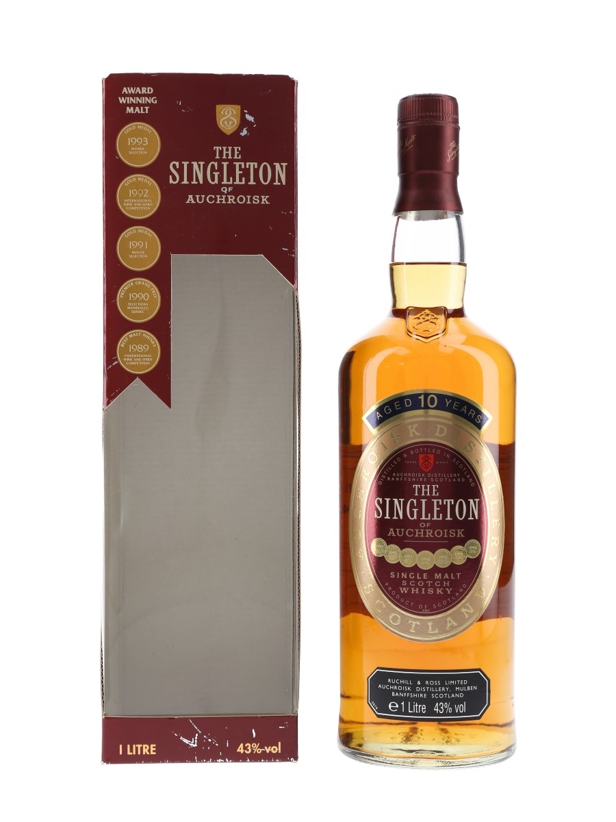 Singleton Of Auchroisk 10 Year Old Bottled 1990s 100cl / 43%