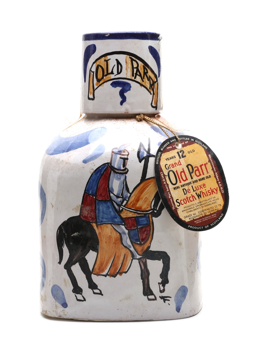 Grand Old Parr 12 Year Old Bottled 1980s - Ceramic Knight Decanter 75cl / 40%