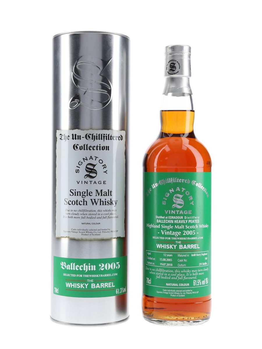 Edradour Ballechin 2005 12 Year Old The Whisky Barrel Bottled 2018 - Signatory Vintage 70cl / 61.5%