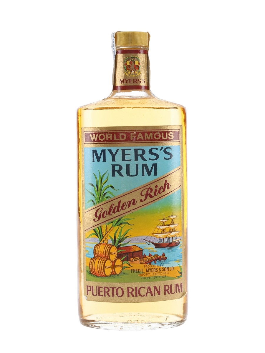Myers's Golden Rich Puerto Rican Rum Bottled 1980s 75cl / 40%