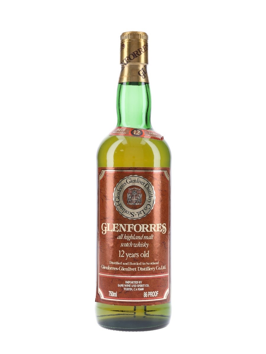 Glenforres 12 Year Old Bottled 1980s - Sans Wine & Spirit Co. 75cl / 43%