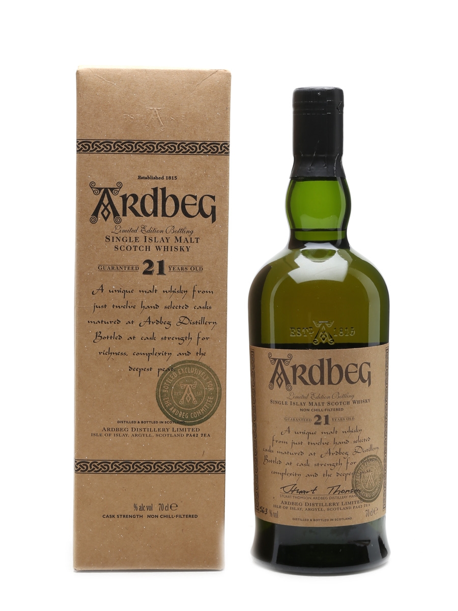 Ardbeg 21 Years Old Bottled 2001 - Committee Release 70cl / 56.3%