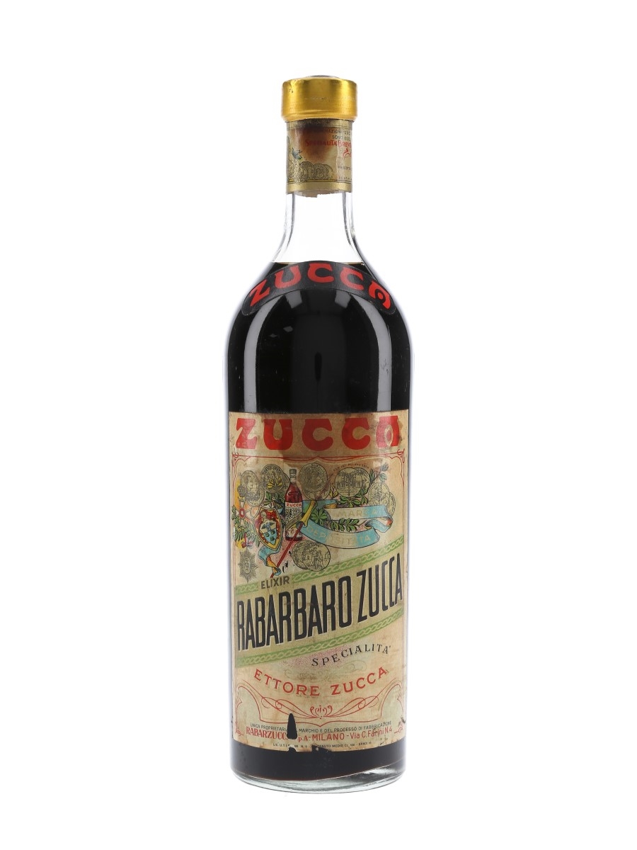 Zucca Elixir Rabarbaro Bitters Bottled 1950s 100cl / 16%