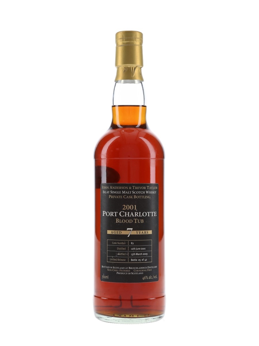 Port Charlotte 2001 Blood Tub 7 Year Old - Private Cask 70cl / 46%