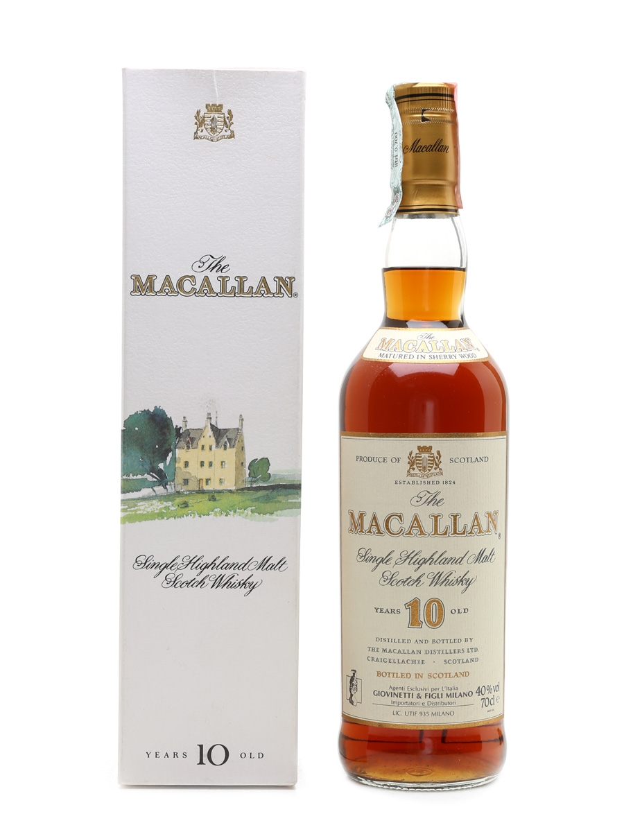 Macallan 10 Year Old Bottled 1990s-2000s - Giovinetti 70cl / 40%