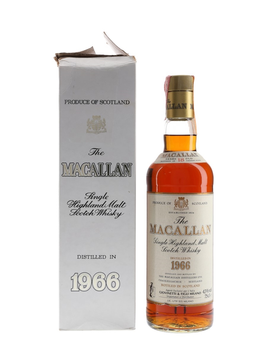 Macallan 1966 18 Year Old Giovinetti 75cl / 43%