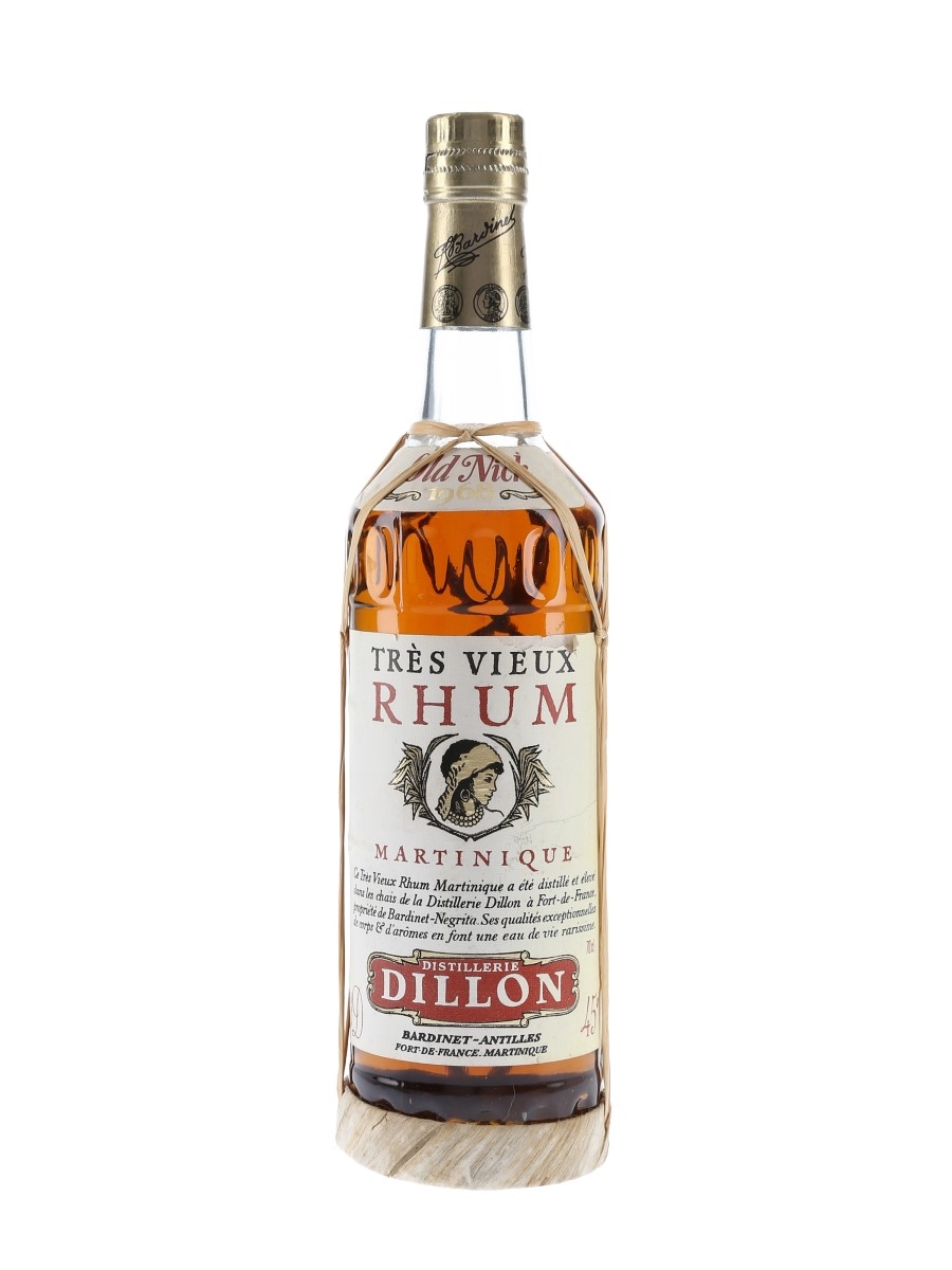 Dillon Old Nick 1968 Tres Vieux Rhum Bottled 1980s - Bardinet-Antilles 70cl / 45%