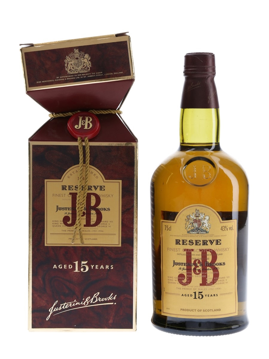 J & B 15 Year Old Reserve - Lot 52627 - Buy/Sell Blended Whisky Online