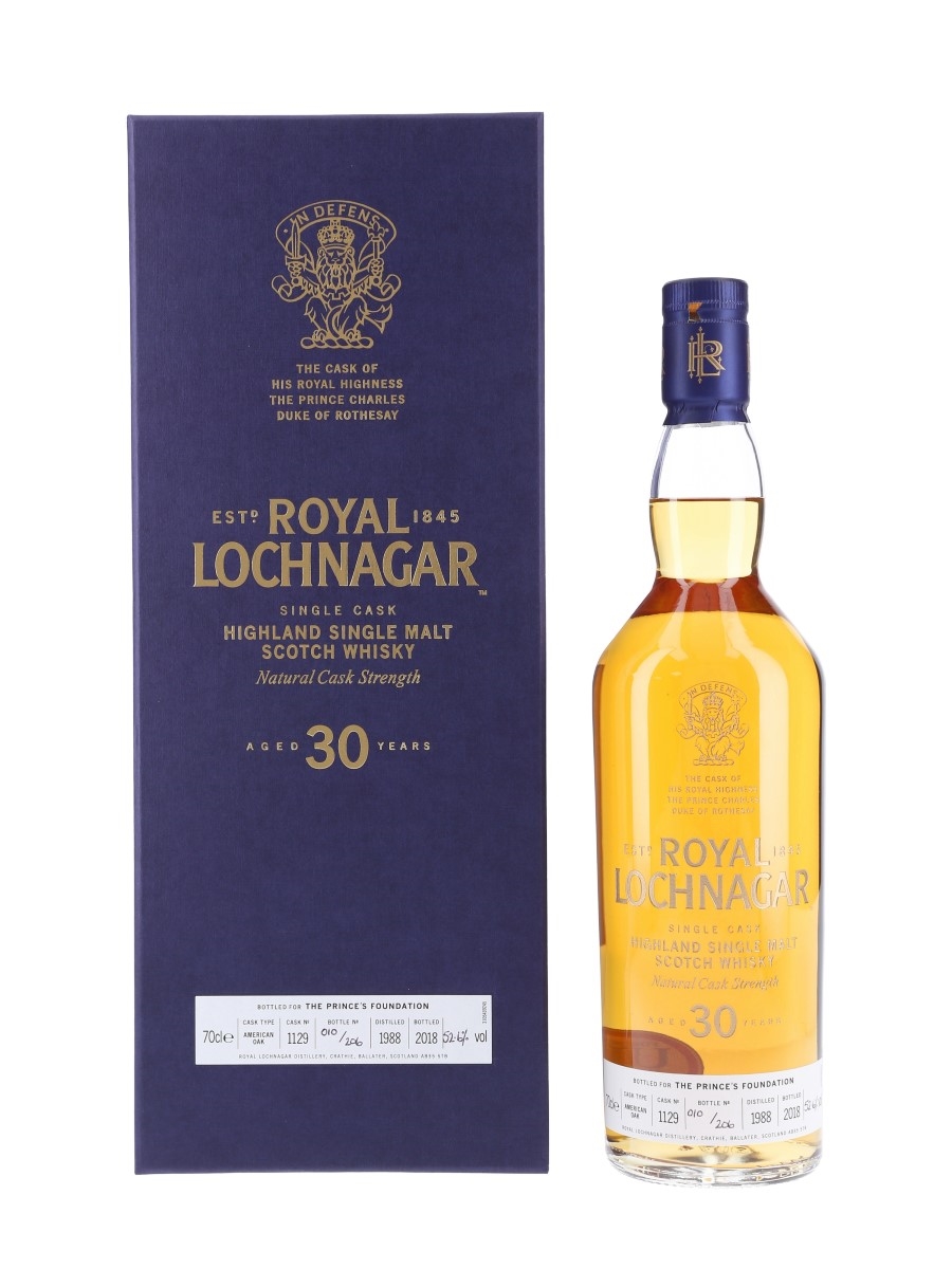 Royal Lochnagar 1988 30 Year Old - Bottle Number 010 Cask of HRH The Prince Charles, Duke of Rothesay 70cl / 52.6%