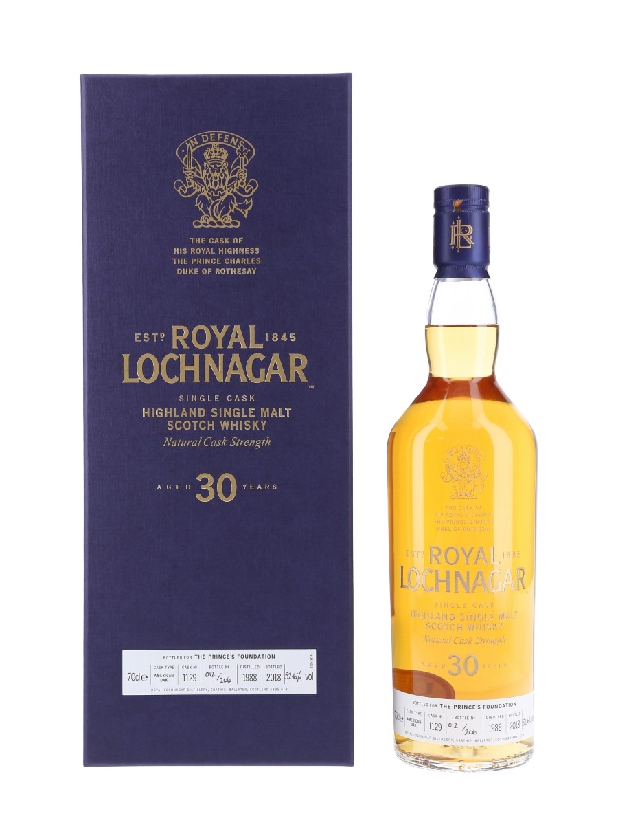 Royal Lochnagar 1988 30 Year Old - Bottle Number 012 Cask of HRH The Prince Charles, Duke of Rothesay 70cl / 52.6%