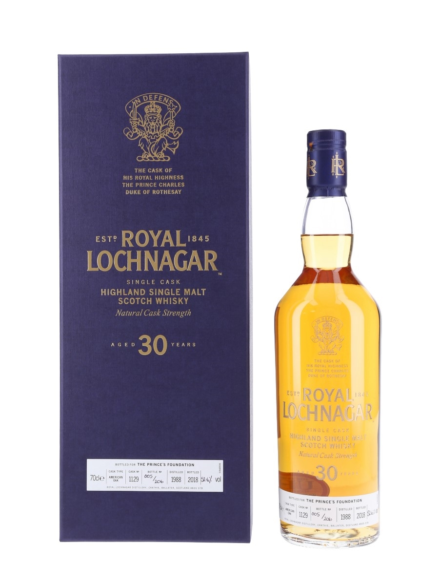 Royal Lochnagar 1988 30 Year Old - Bottle Number 005 Cask of HRH The Prince Charles, Duke of Rothesay 70cl / 52.6%