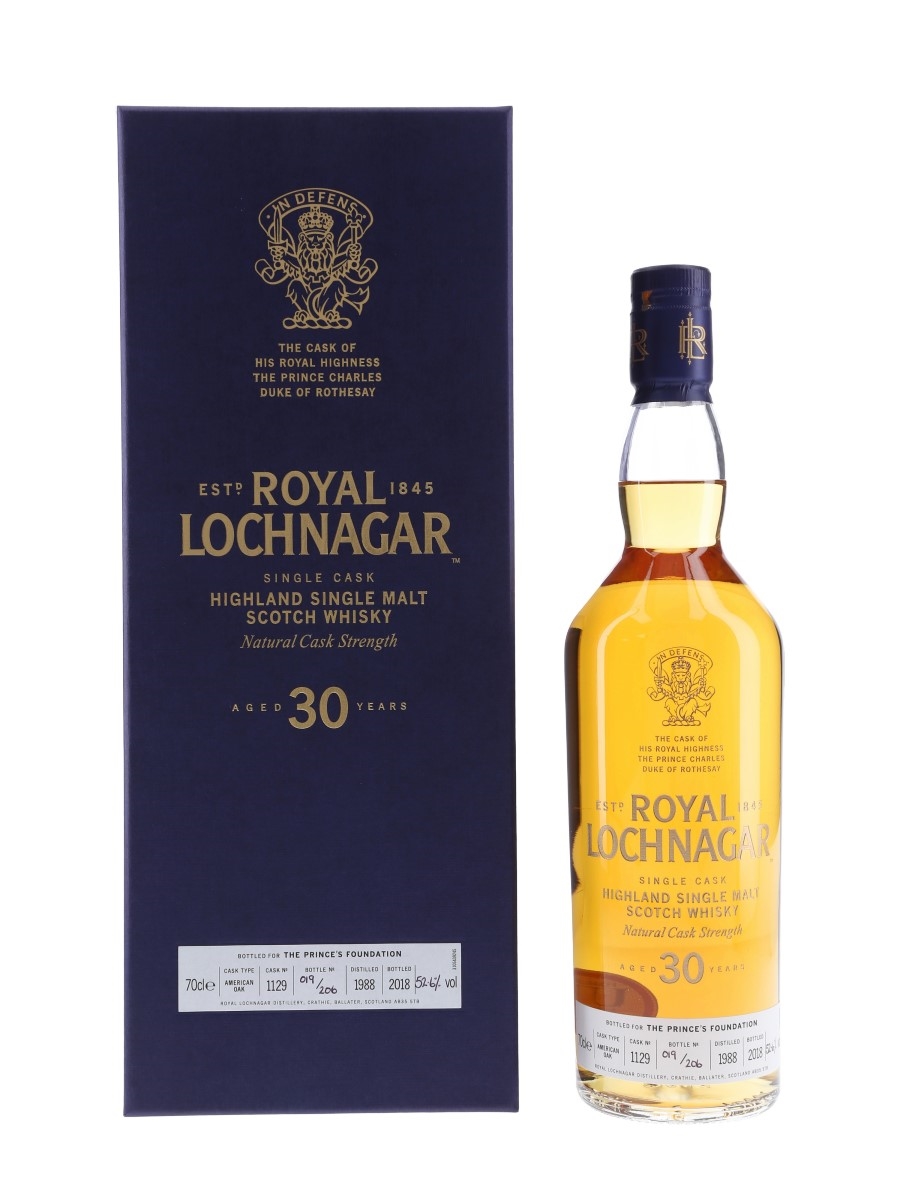 Royal Lochnagar 1988 30 Year Old - Bottle Number 019 Cask of HRH The Prince Charles, Duke of Rothesay 70cl / 52.6%