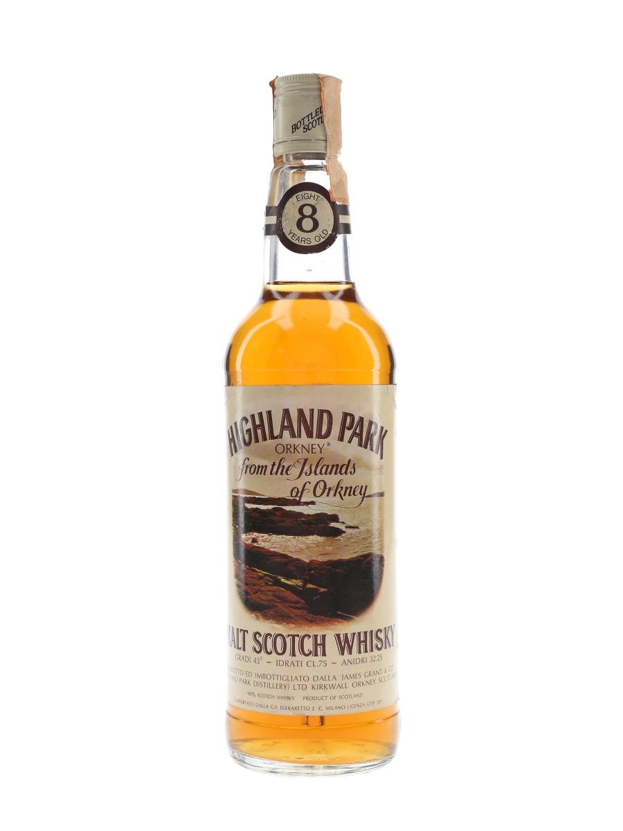 Highland Park 8 Year Old Bottled 1970s - Ferraretto 75cl / 43%