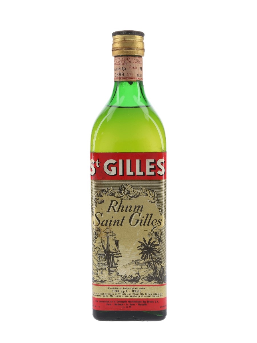 Saint Gilles Rhum Bottled 1960s - Stock 100cl / 45%