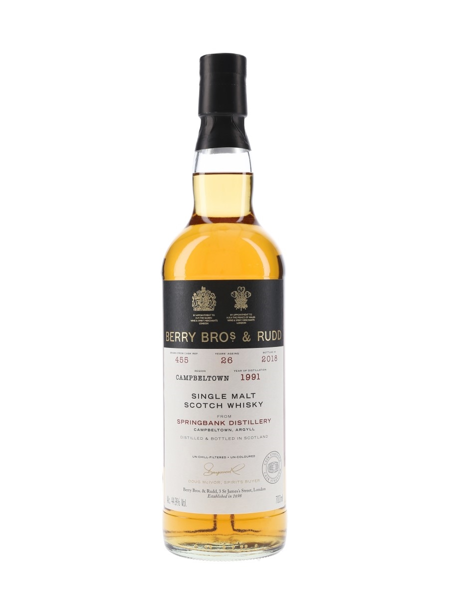 Springbank 1991 26 Year Old Bottled 2018 - Berry Bros & Rudd 70cl / 44.9%