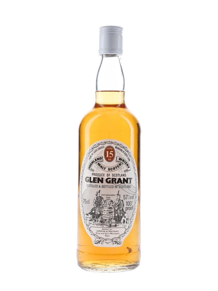 Glen Grant 15 Year Old 100 Proof Bottled 1980s - Gordon & MacPhail 75cl / 57%