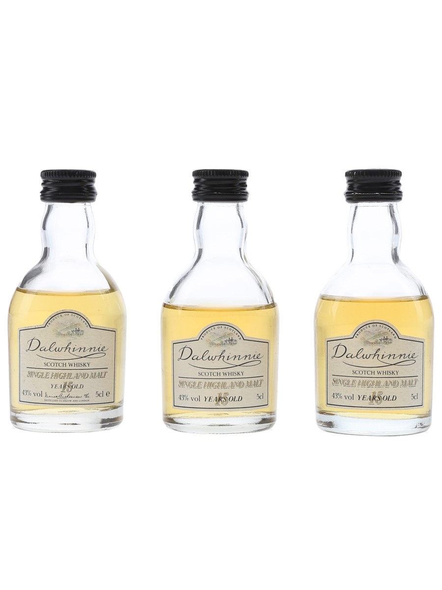 Dalwhinnie 15 Year Old Bottled 1980s-1990s 3 x 5cl / 43%