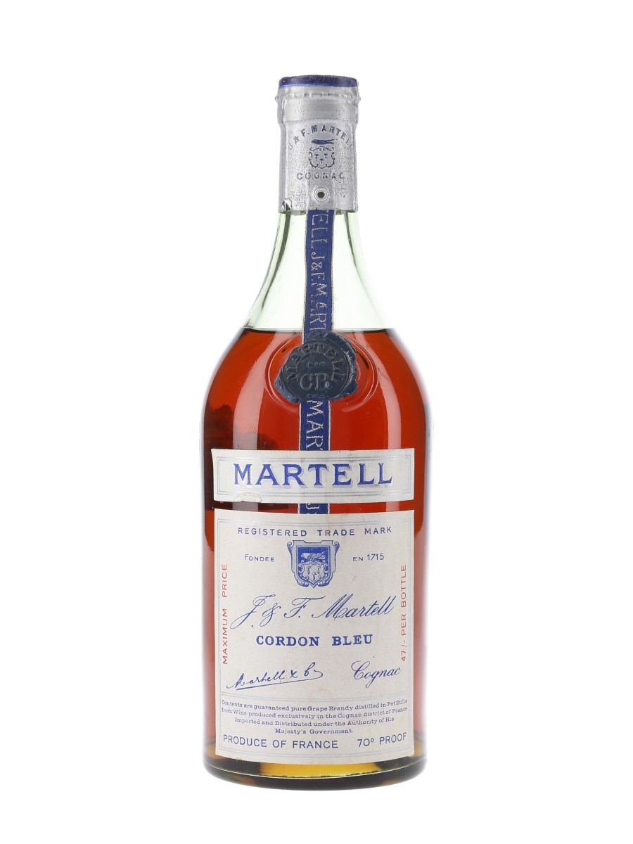 Martell Cordon Bleu Spring Cap Bottled 1940s-1950s 75cl / 40%