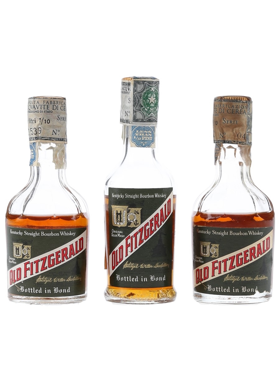 Old Fitzgerald Original Sour Mash Bottled 1960s-1970s - Stitzel-Weller 3 x 5cl / 43%