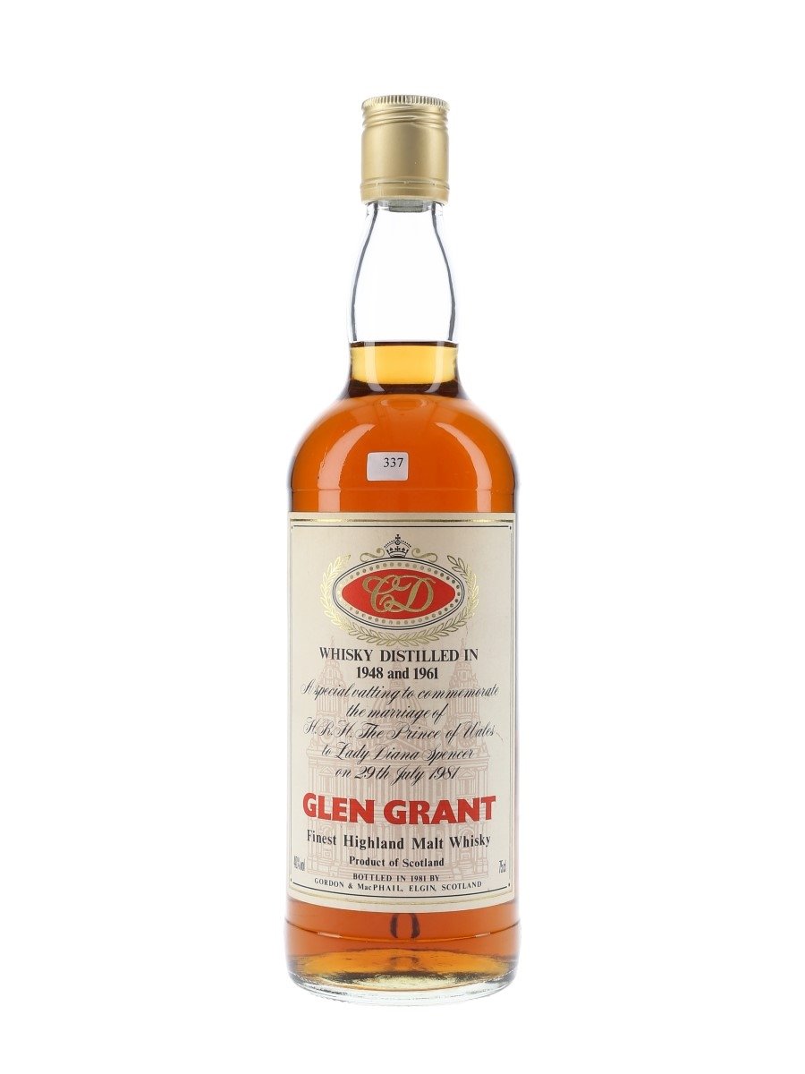 Glen Grant 1948 & 1961 Royal Wedding Bottled 1981 - Gordon & MacPhail 75cl / 40%