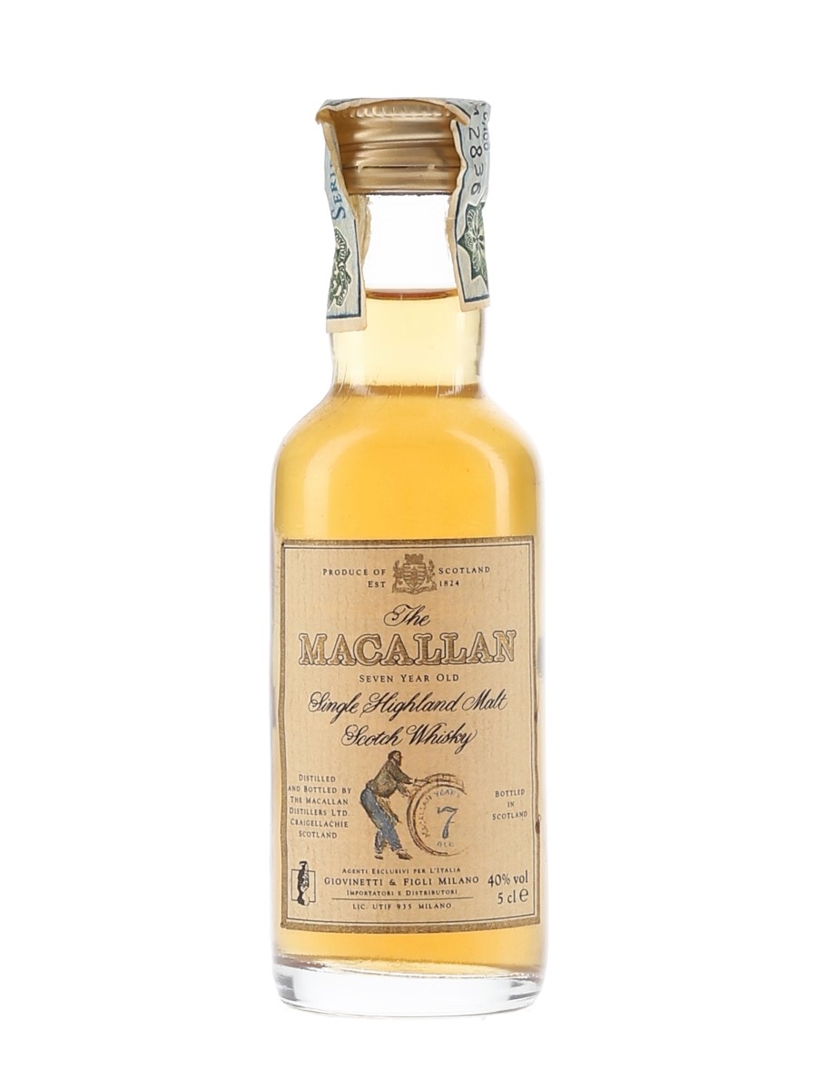 Macallan 7 Year Old Bottled 1980s-1990s 5cl / 40%
