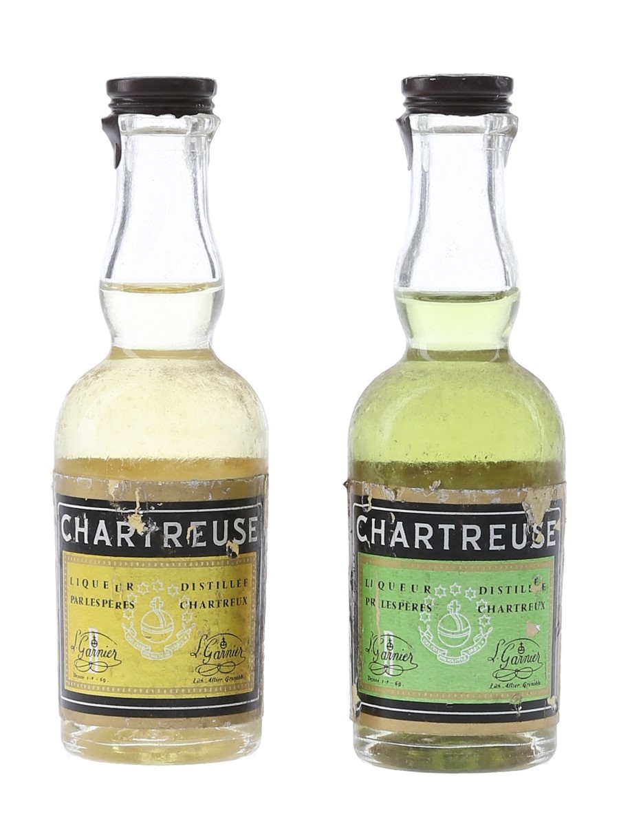 Chartreuse Green & Yellow Bottled 1960s-1970s - Soffiantino 2 x 3cl