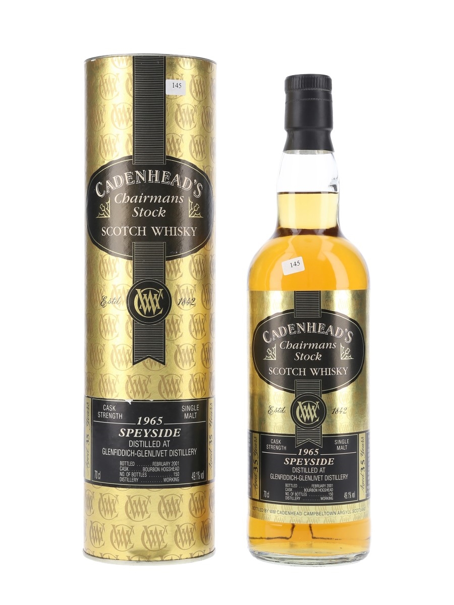 Glenfiddich Glenlivet 1965 35 Year Old Chairman's Stock Bottled 2001 - Cadenhead's 70cl / 49.1%