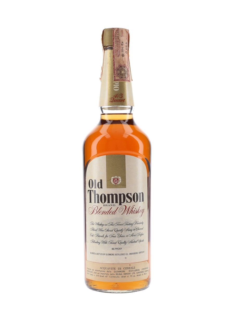 Old Thompson Brand Blended Whiskey Bottled 1970s 75cl / 43%