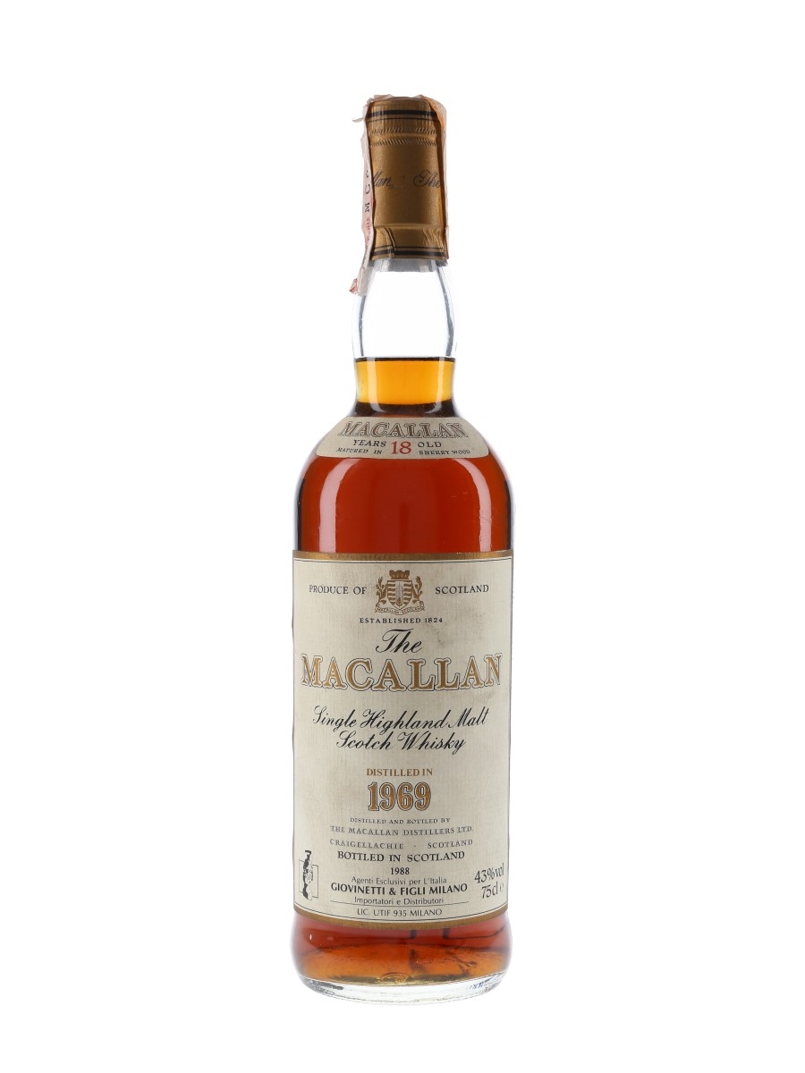 Macallan 1969 18 Year Old - Giovinetti 75cl / 43%