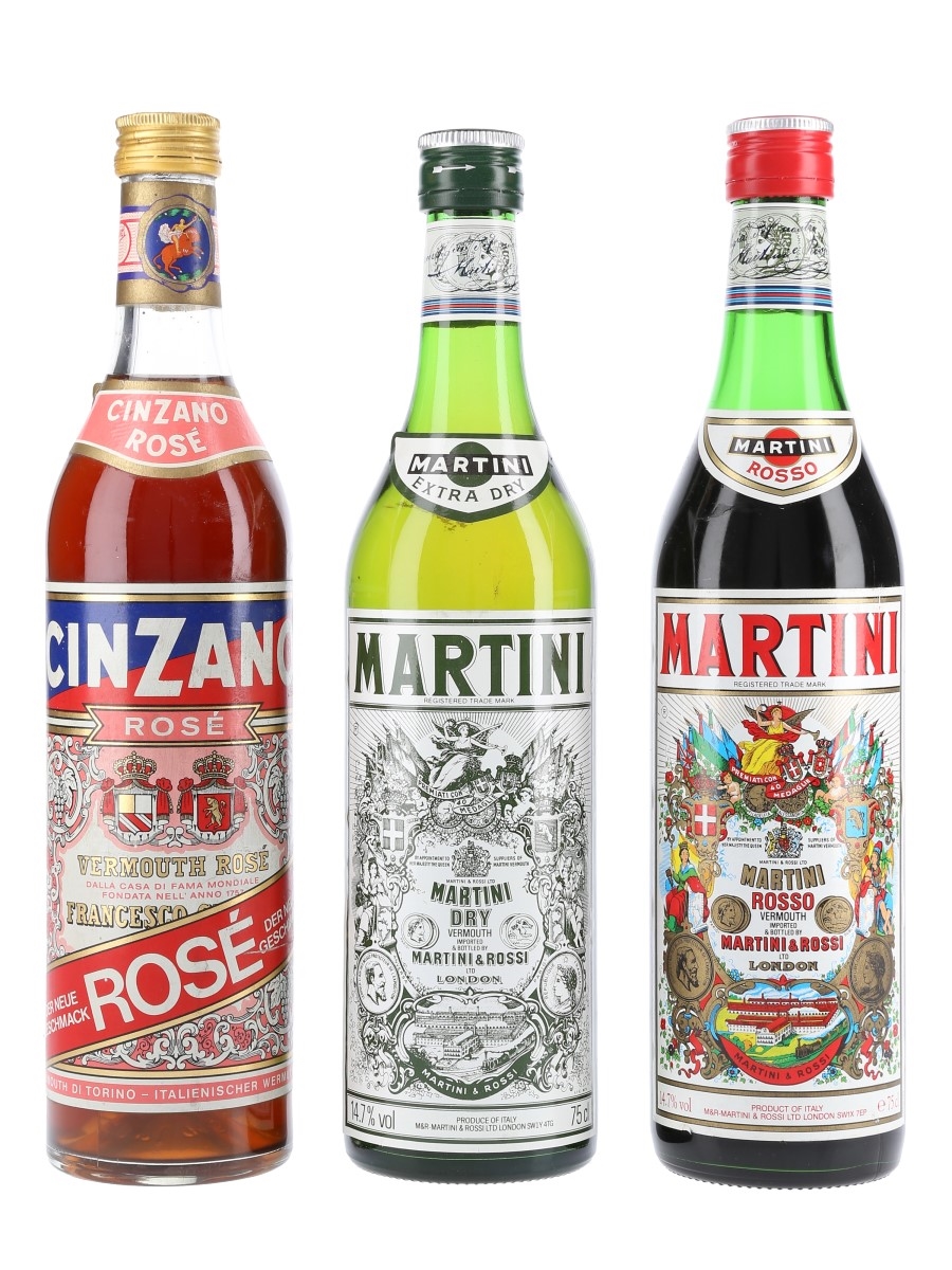 Cinzano Rose & Martini Dry & Rosso  70cl & 2 x 75cl