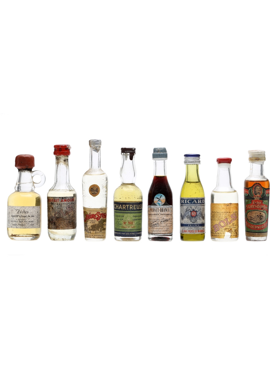 8 Assorted Liqueur Miniatures 