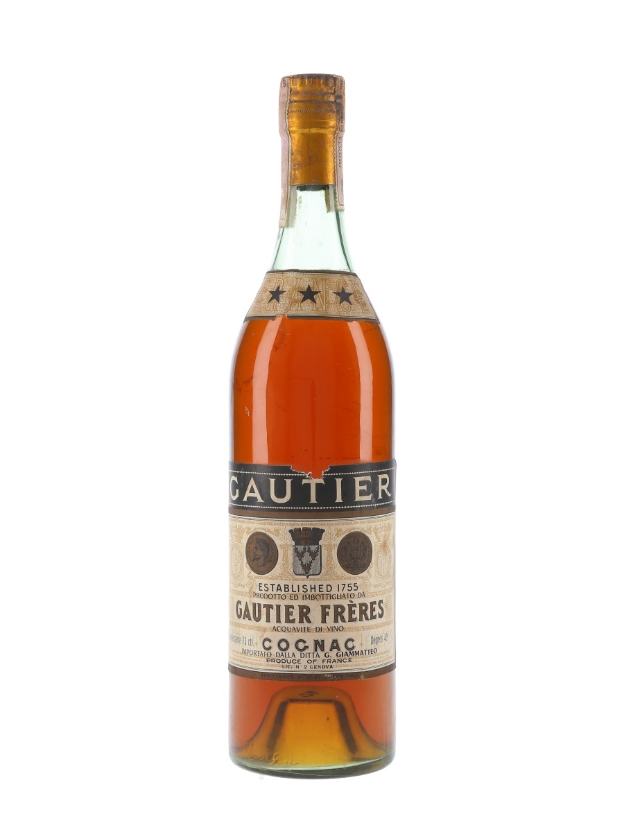 Gautier Freres 3 Star Bottled 1950s - Giammatteo 73cl / 40%