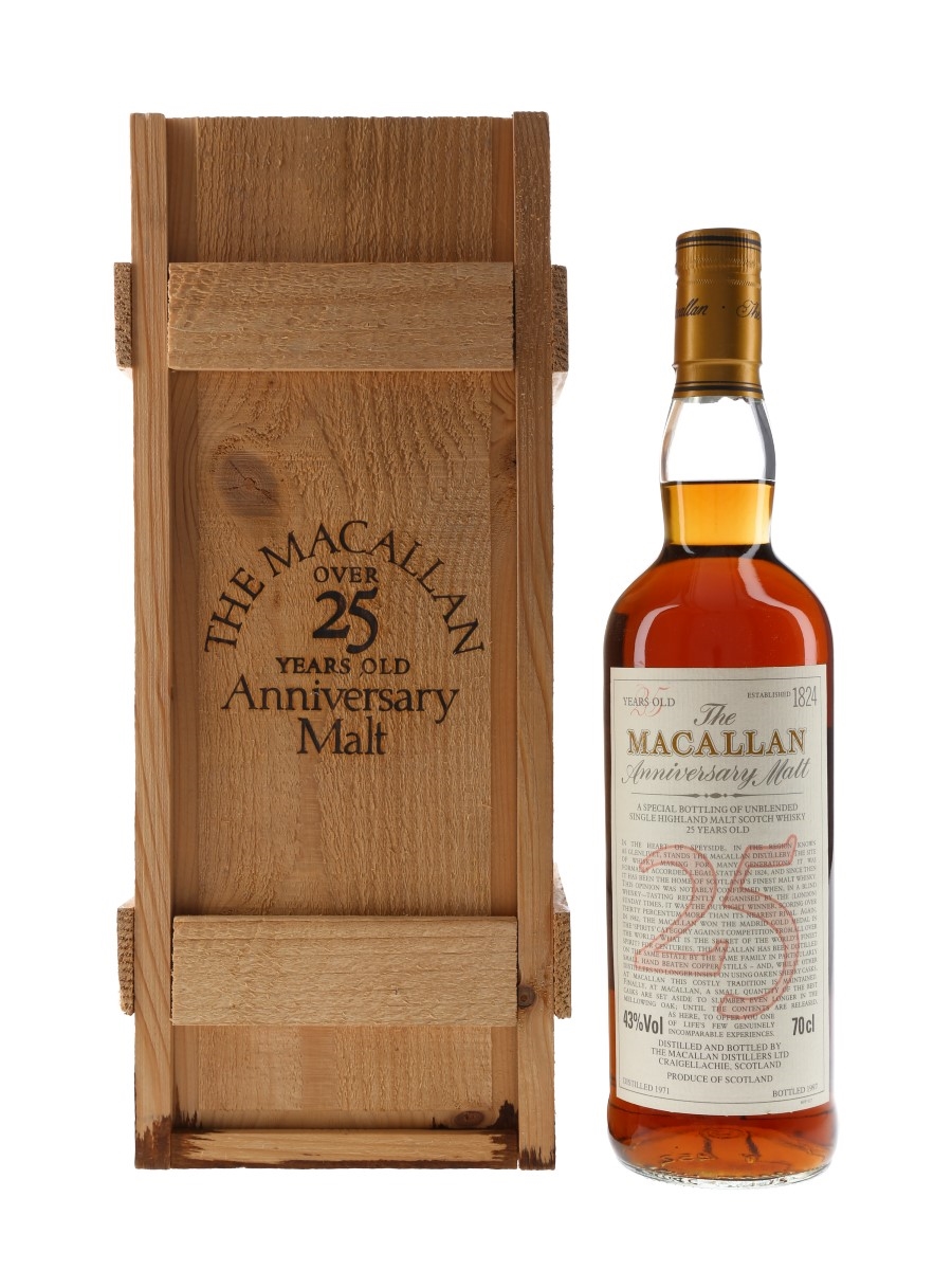 Macallan 1971 25 Year Old Anniversary Malt Bottled 1997 - Giovinetti 70cl / 43%