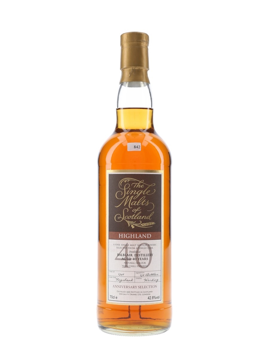 Balblair 40 Year Old The Single Malts Of Scotland - Speciality Drinks 70cl / 42.8%