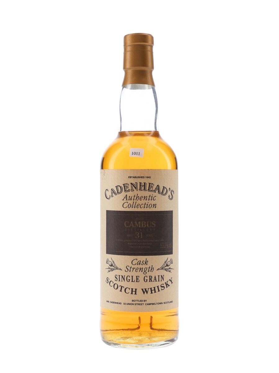Cambus 1963 31 Year Old Cask Strength Bottled 1994 - Cadenhead's 70cl / 53.2%