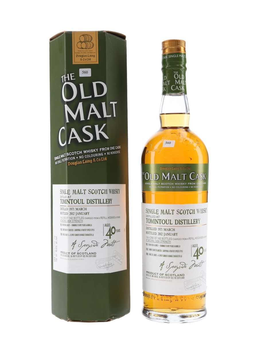 Tomintoul 1971 40 Year Old The Old Malt Cask Bottled 2012 - Douglas Laing 70cl / 45.6%